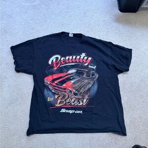 Gildan Black 'Beauty and the Beast' Car Graphic Tee